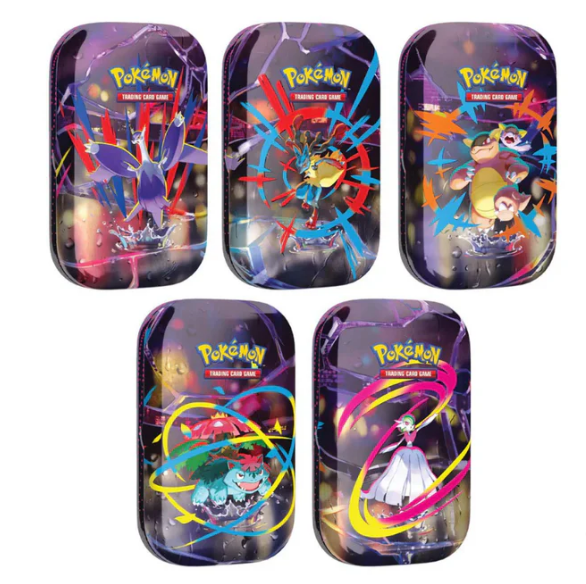 Pokemon TCG - Mega Evoluciones - Mini Lata - Display BOX con 10 Mini tin español LA megaheroes
