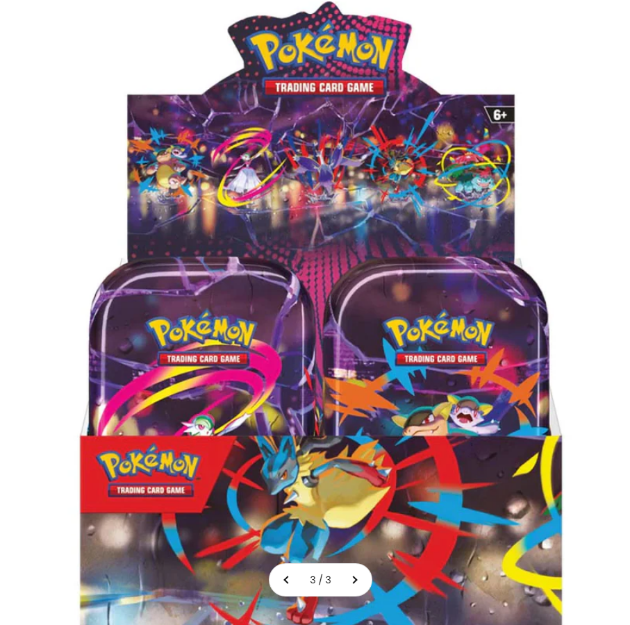 Pokemon TCG - Mega Evoluciones - Mini Lata - Display BOX con 10 Mini tin español LA megaheroes