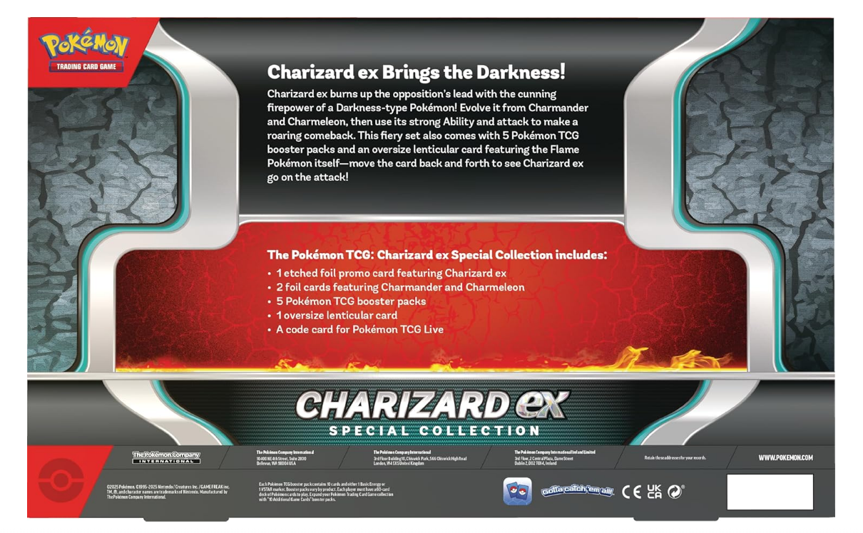 Charizard ex Special Collection Pokémon TCG (Español Latino) – Caja de colección con cartas exclusivas