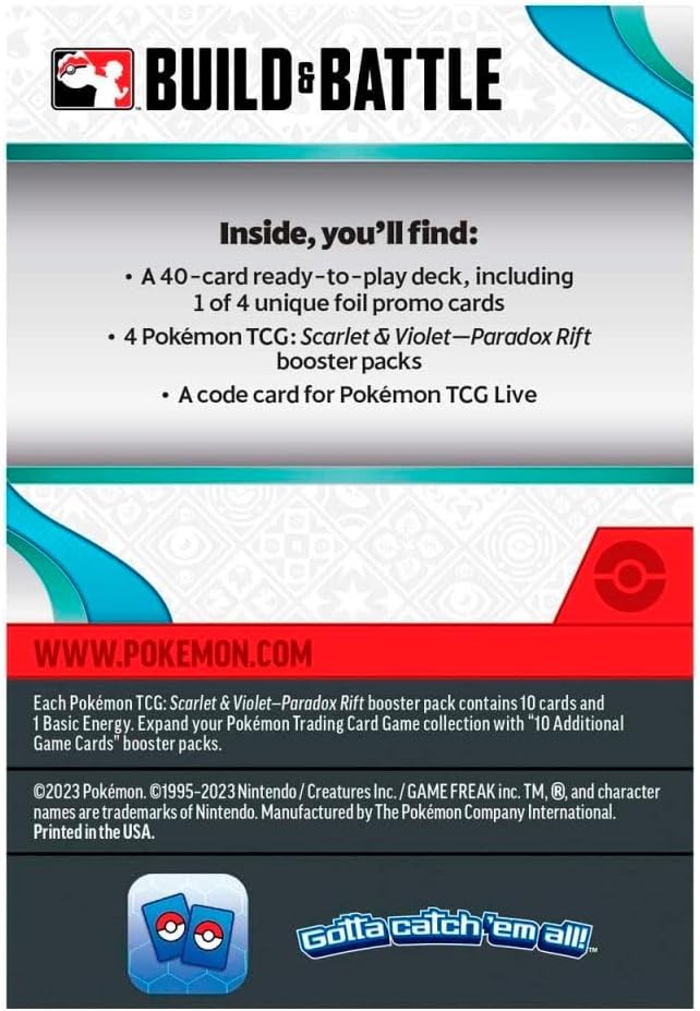 Pokemon TCG Paradox Rift Build & Battle Scarlet & Violet