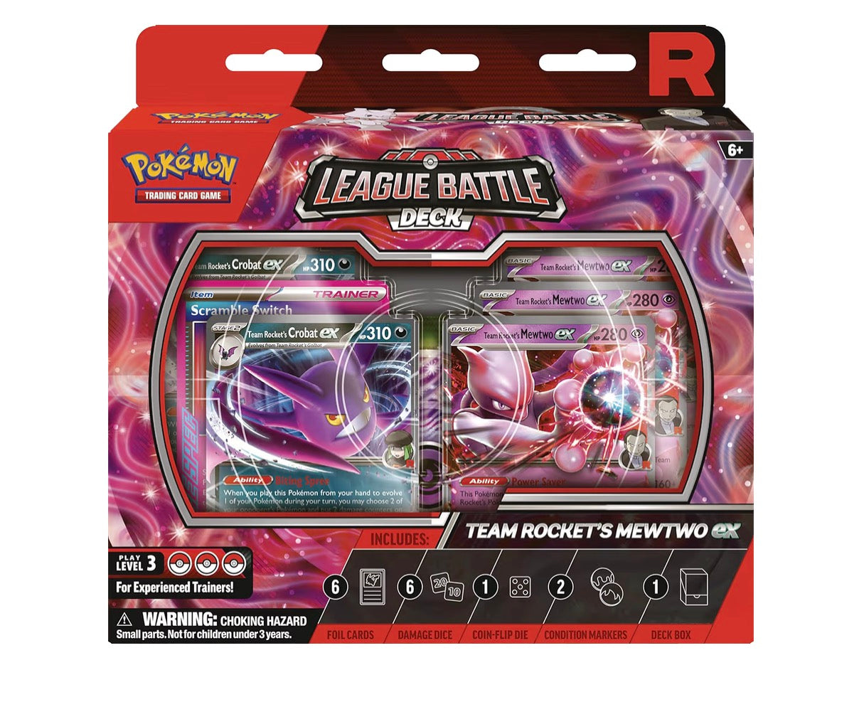 Pokémon TCG Team Rocket’s Mewtwo ex League Battle Deck (Inglés) | Baraja Competitiva Lista para Jugar
