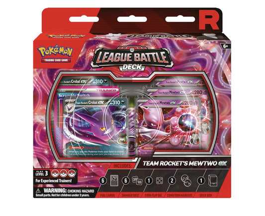 Pokémon TCG Team Rocket’s Mewtwo ex League Battle Deck (Inglés) | Baraja Competitiva Lista para Jugar
