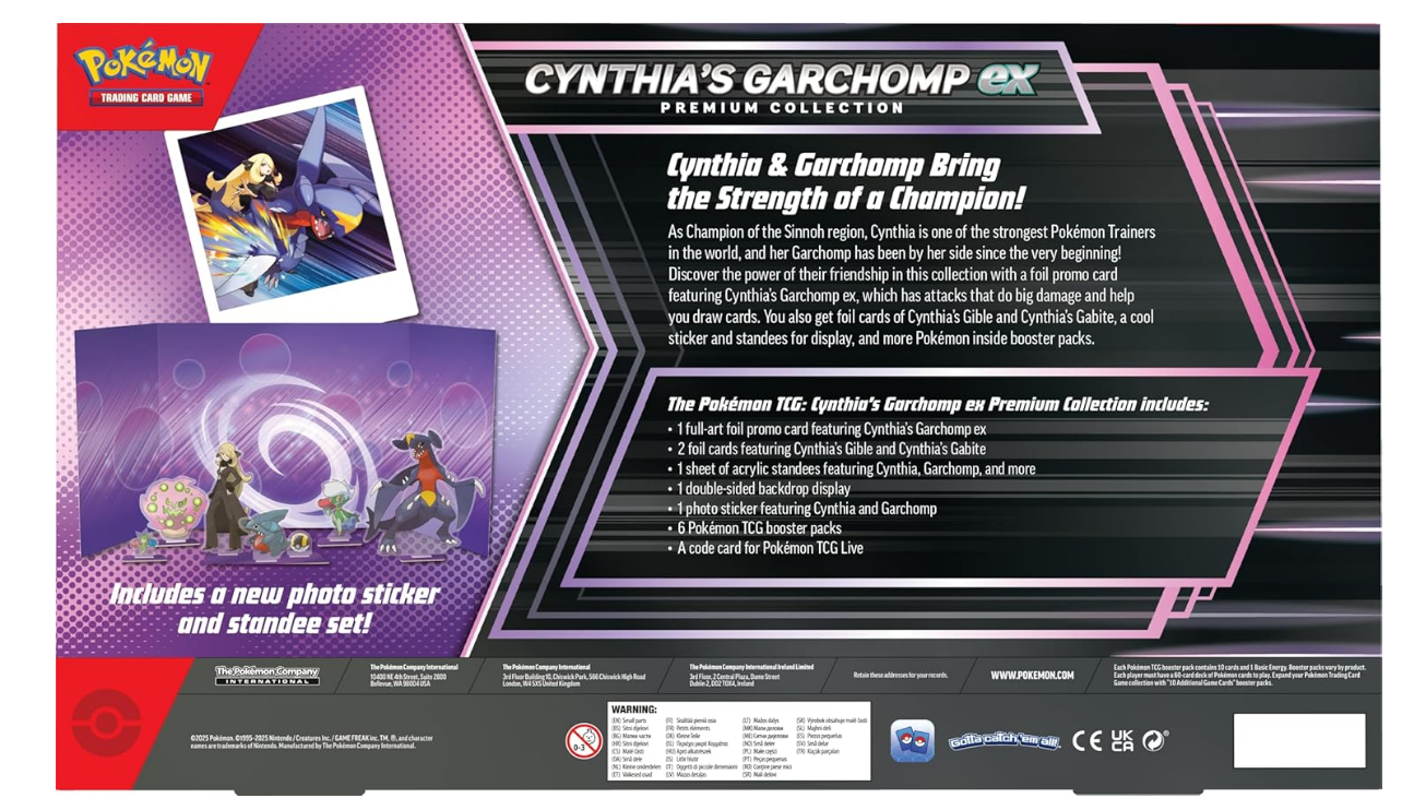 Pokémon TCG Cynthia's Garchomp EX – Premium Collection - Ingles