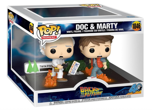 Funko Pop! Moment Back to the Future Doc & Marty | Figura Coleccionable Oficial