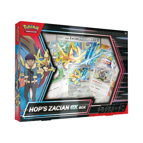 Pokémon TCG Hops Zacian ex Box – Caja de Colección con Carta Promo y Sobres Ingles