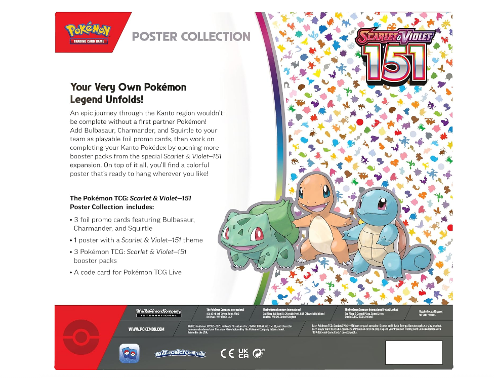 Producto 3: Scarlet & Violet 151 Poster Collection – Inglés (Pokémon TCG)