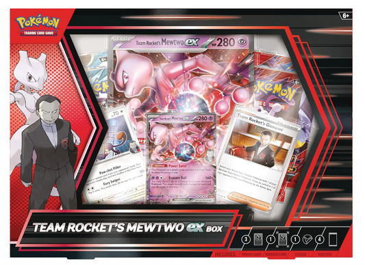 Pokémon TCG Team Rocket's Mewtwo ex Box (Inglés) – Caja exclusiva de colección